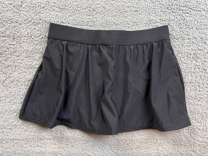 Aqua Green Women's Size Medium Split Swim Skirt Black