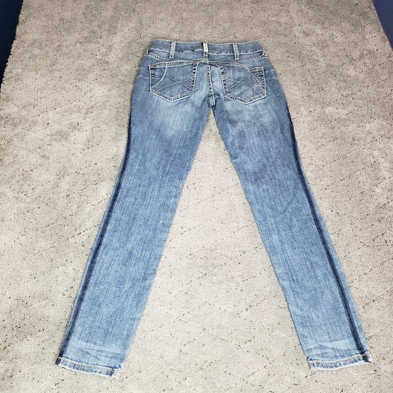Ariat Real Jeans Womens Size 26 S Blue Low Rise Skinny Stretch Denim Western