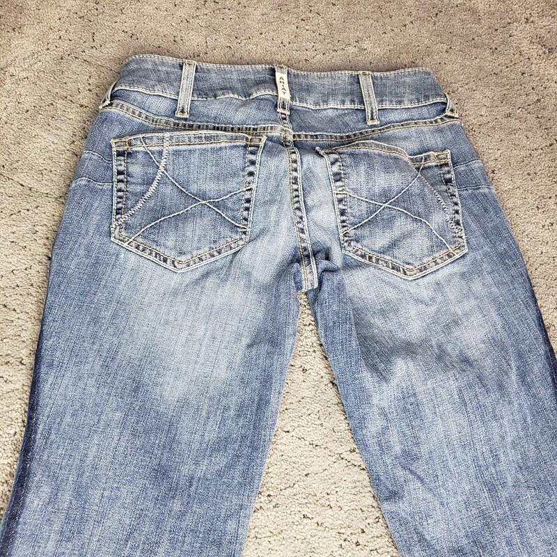Ariat Real Jeans Womens Size 26 S Blue Low Rise Skinny Stretch Denim Western