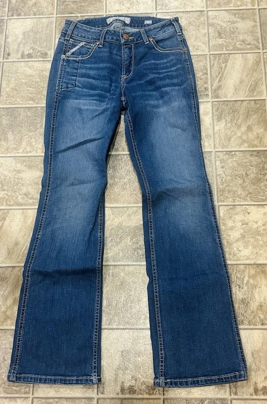 Ariat Rebar Jeans Womens 28S X 31L Perfect Rise Boot Leg Western Malibu Cowboy