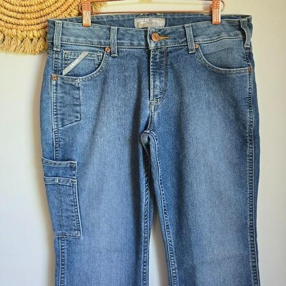 Ariat Rebar Womens Mid Rise Bootcut Cargo Pocket Riveter Jeans Size 30 Short
