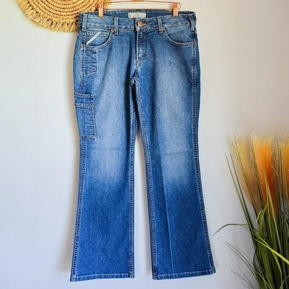 Ariat Rebar Womens Mid Rise Bootcut Cargo Pocket Riveter Jeans Size 30 Short