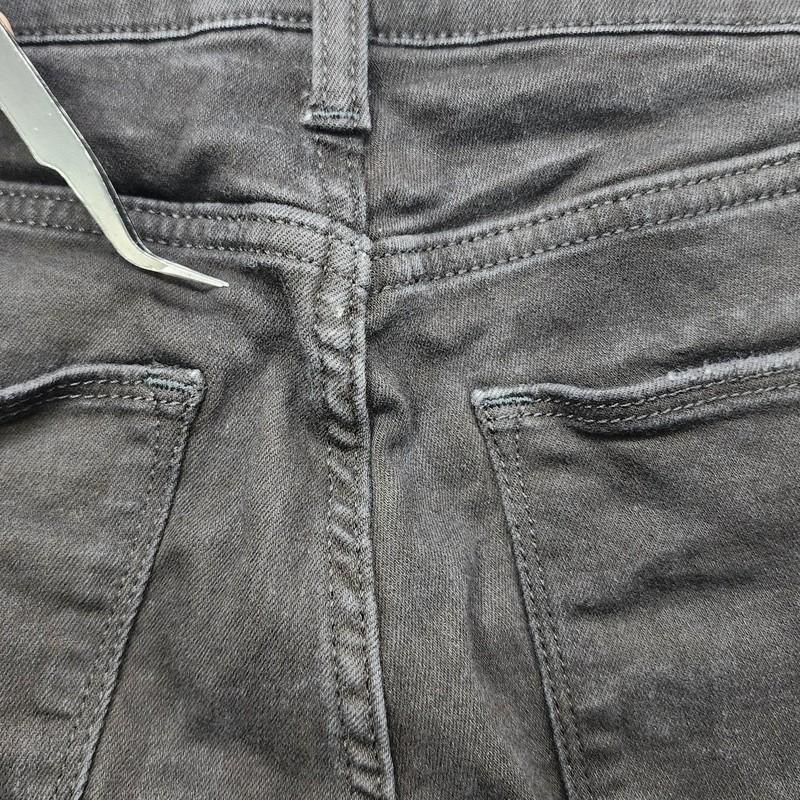 Arizona Jean Co Jeans Womens 7 Juniors Black Distressed Ripped High Rise Jegging