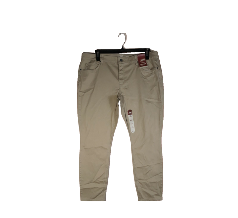 Arizona Skinny Slim Fit Skinny Leg Pants Junior Girls Size 19 W40" Khaki NWT