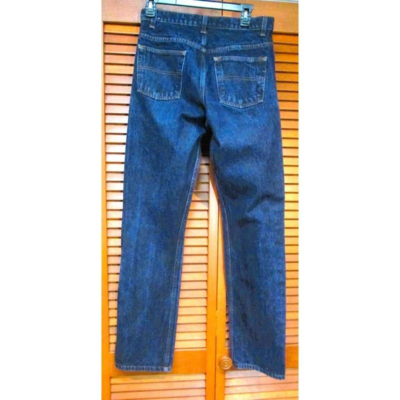 Arizona Women's Blue Denim Jeans Pockets Gold Stitching Cotton Size 7 Mid-Rise