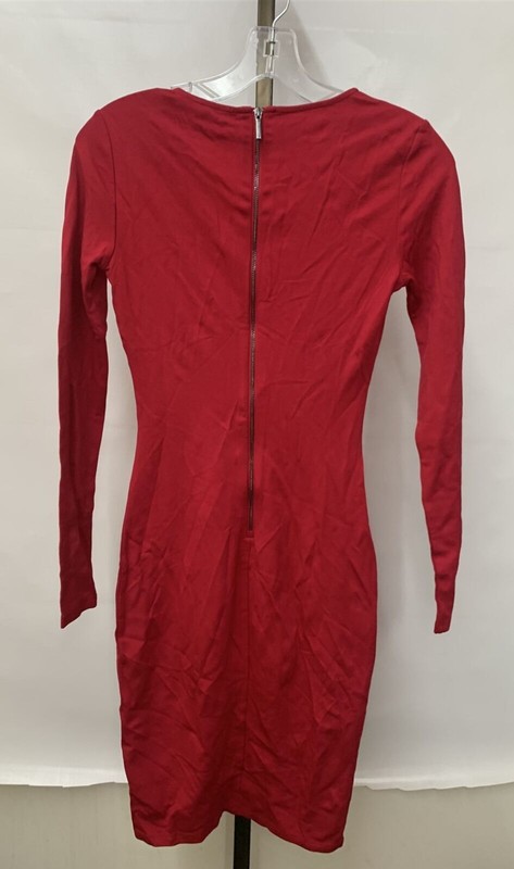 Armani Exchange Women's Red Long Sleeve Zip Up Bodycon Dress Choose Size