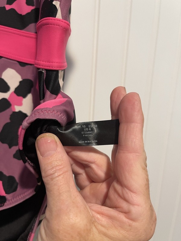 ASOS Pink Leopard Mesh One Piece Swimsuit Size 6