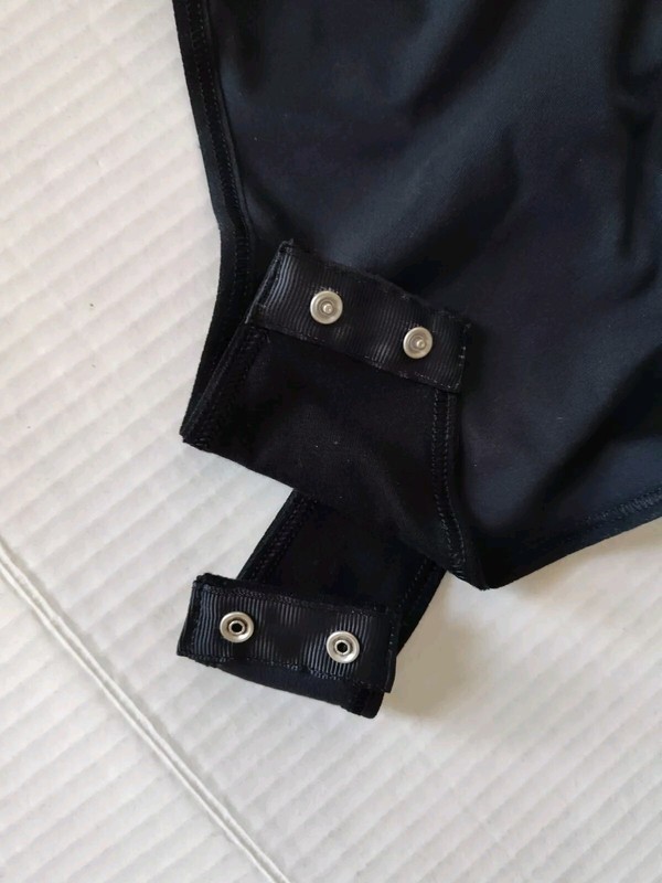 Assets By SPANX Smoothing Black Thong Bodysuit Womens Size 1X