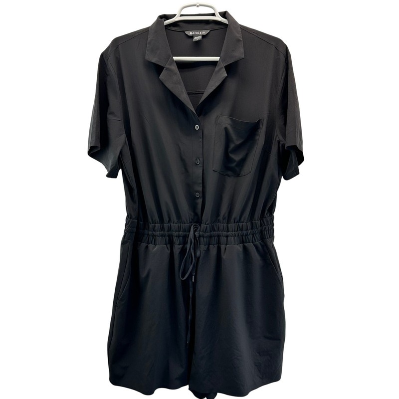 Athleta Avenue Romper Black Large Travel Vacation