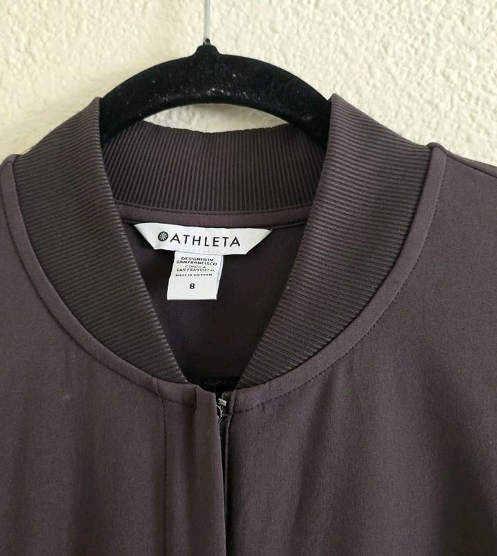 ATHLETA Brooklyn Utility Jumpsuit Womens 8 Shale Gray Cargo Stretch Athleisure