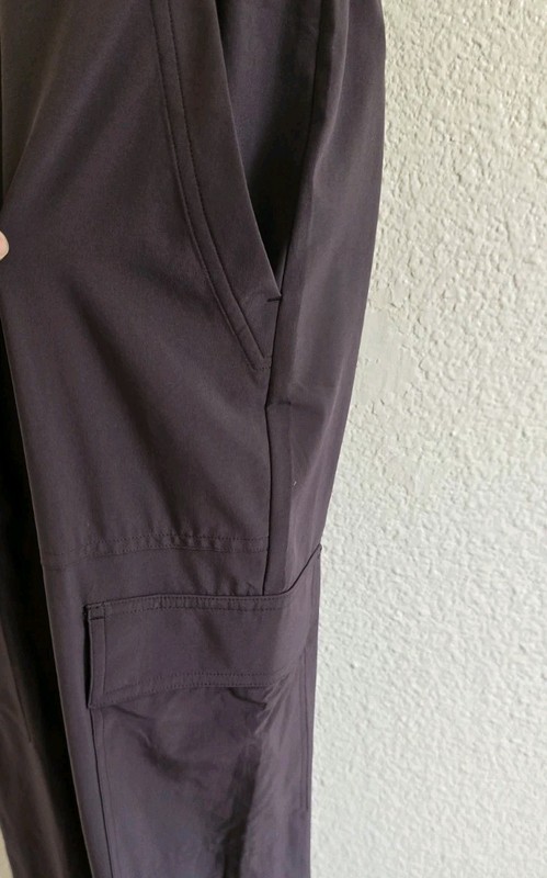 ATHLETA Brooklyn Utility Jumpsuit Womens 8 Shale Gray Cargo Stretch Athleisure