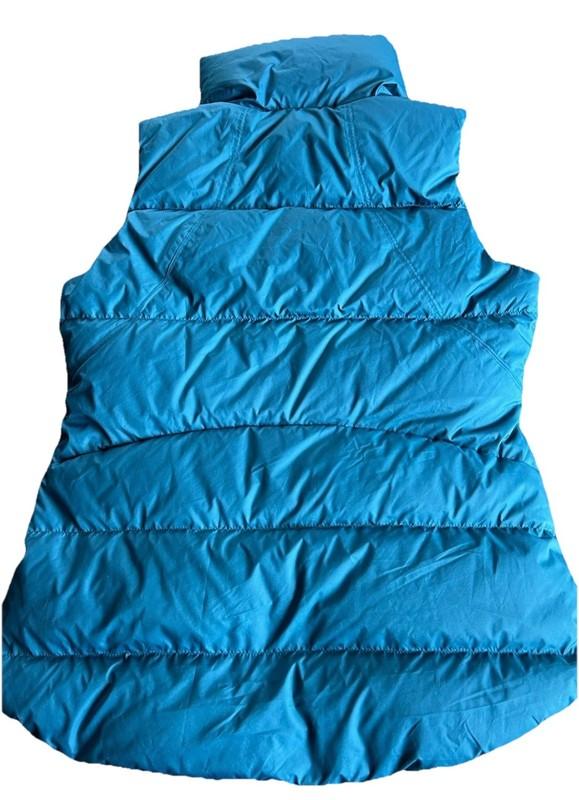 Athleta Downtown Down Puffer Vest Women’s Size 3X Teal Full Zip Athleisure Gilet
