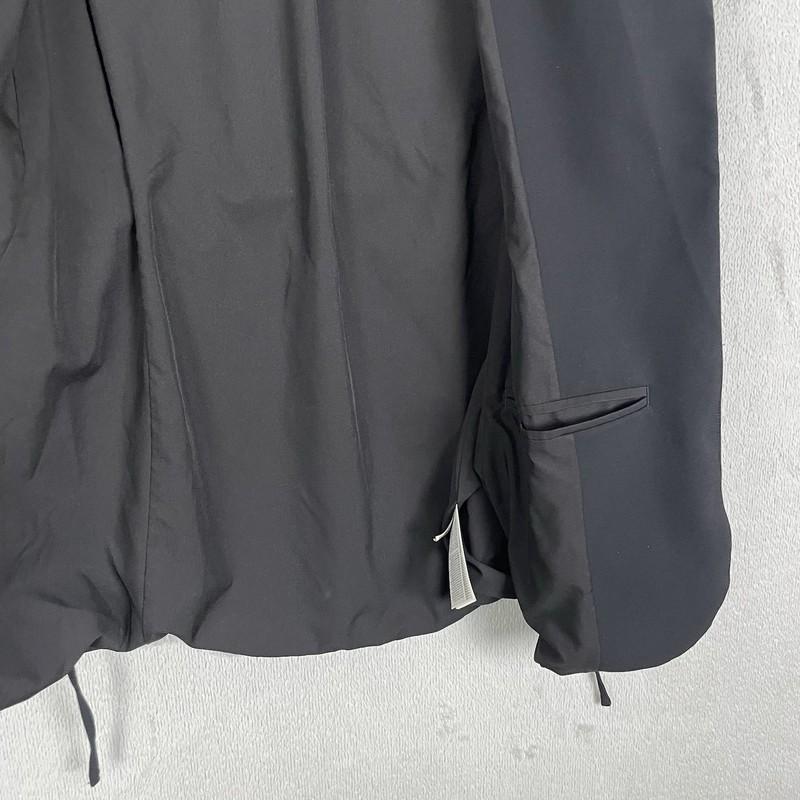 Athleta Endless Primatwill Blazer Jacket Womens 2 Black Tie Waist Stretch Office