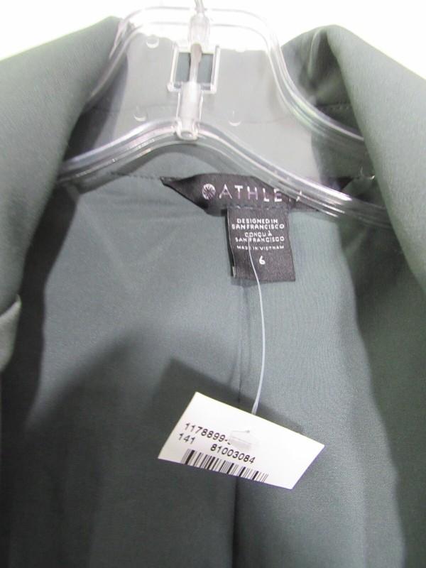Athleta Green Endless Primatwill Tie Waist Long Sleeve Lined Jacket Size 6 NWT