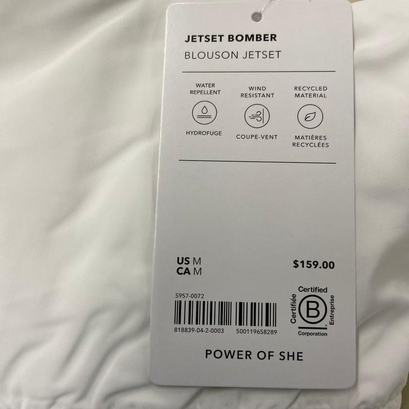 ATHLETA Jetset Bomber Jacket Women's Size M White 818839