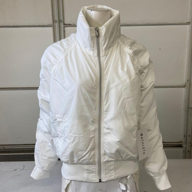 ATHLETA Jetset Bomber Jacket Women's Size M White 818839