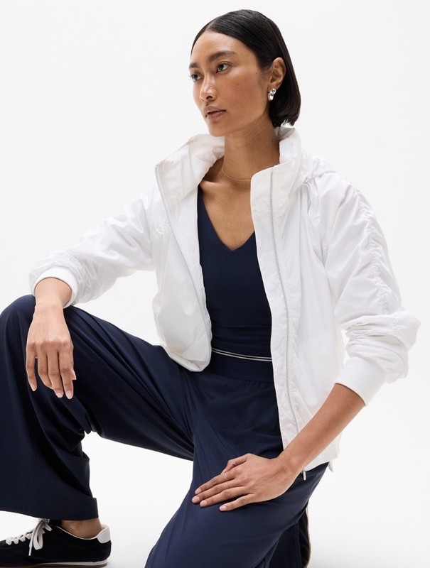 Athleta Jetset Bomber- Xs- White- Nwt