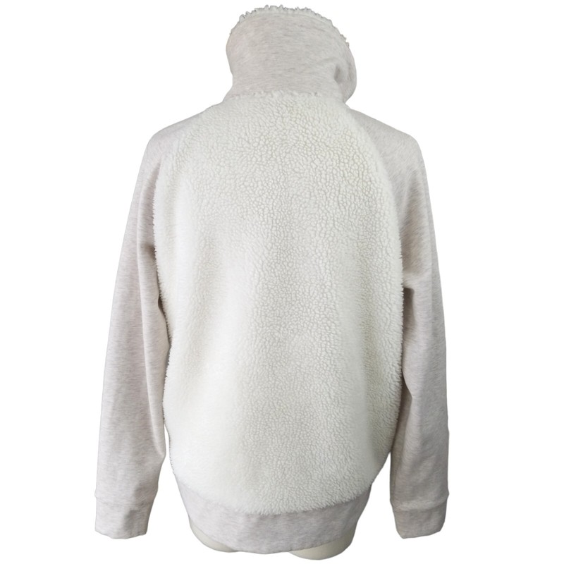 Athleta Range Tugga Sherpa Fleece Cream Jacket Women's Size Medium Full Zip