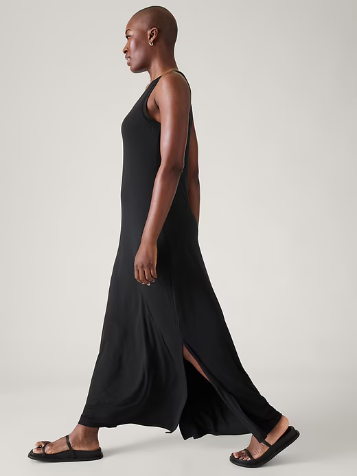 ATHLETA Santorini Maxi Dress M Medium Black #846514 NEW
