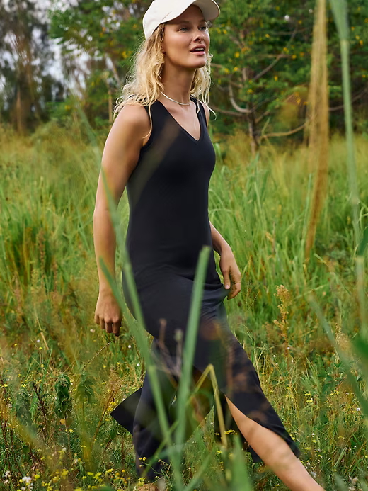 ATHLETA Santorini Maxi Dress M Medium Black #846514 NEW
