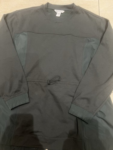 Athleta Sweatshirt Triumph Hybrid Crewneck Pullover Magnolia White 532515 Sz M