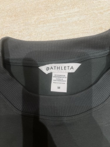 Athleta Sweatshirt Triumph Hybrid Crewneck Pullover Magnolia White 532515 Sz M