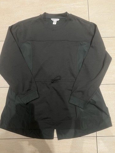 Athleta Sweatshirt Triumph Hybrid Crewneck Pullover Magnolia White 532515 Sz M