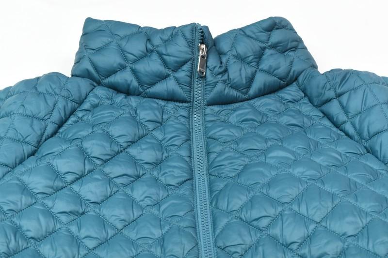 Athleta Whisper Featherless Puffer Jacket Womens XL Blue Relaxed Fit Long Sleeve