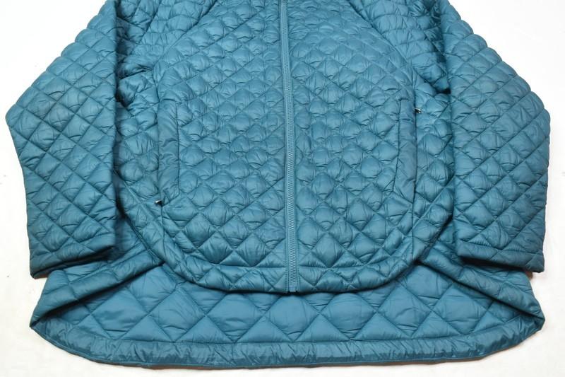 Athleta Whisper Featherless Puffer Jacket Womens XL Blue Relaxed Fit Long Sleeve