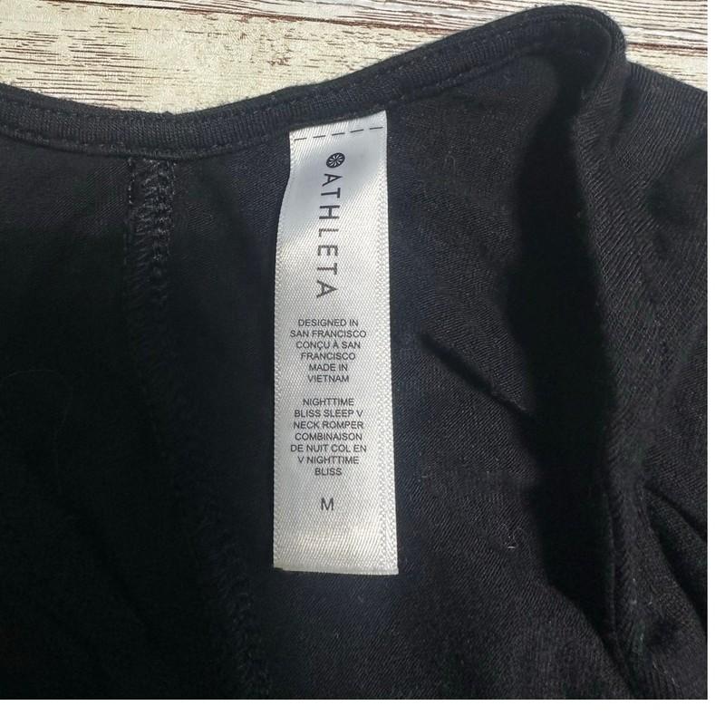 Athleta Wide Leg Jumper Romper Stretch Women's Size Medium V-Neck Flowy Loose