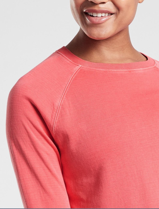 ATHLETA WOMEN'S CORAL LONG SLEEVE SUNDOWN SWEATSHIRT TOP Sz M