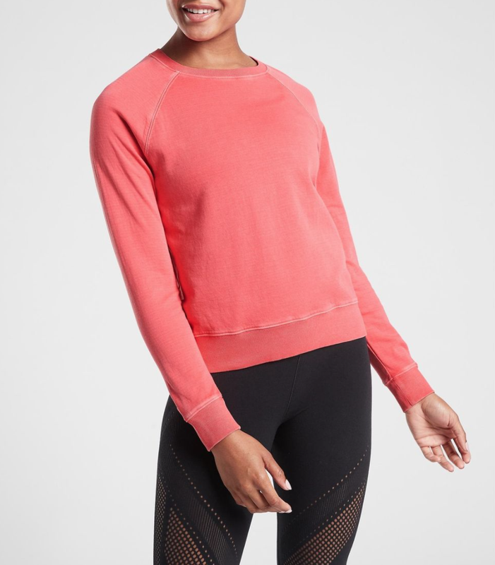 ATHLETA WOMEN'S CORAL LONG SLEEVE SUNDOWN SWEATSHIRT TOP Sz M