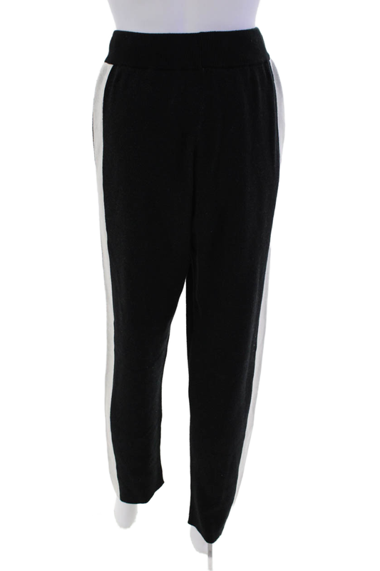 ATM Womens Cotton Knit Side Striped Pocketed Lounge Pants Black Size S