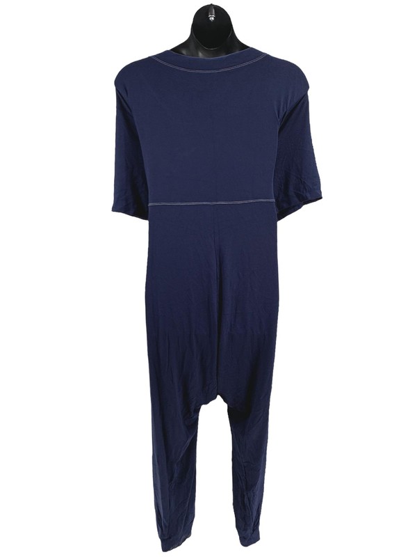 Attitudes By Renee Casknit Buffet Jumpsuit With Pockets Eclipse Navy