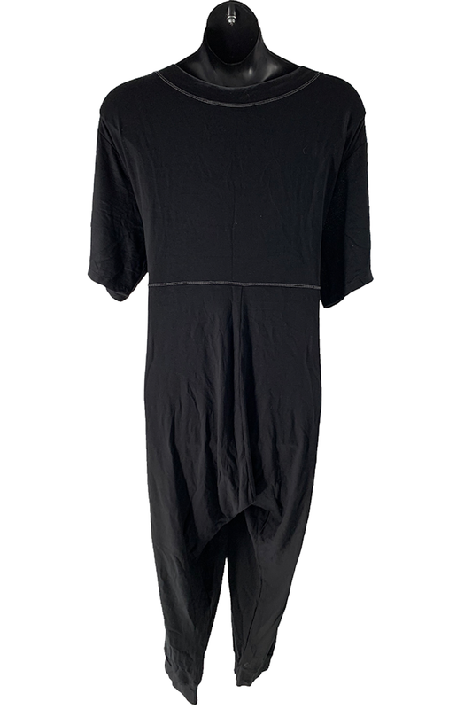 Attitudes By Renee Casknit Buffet Jumpsuit With Pockets Eclipse Black