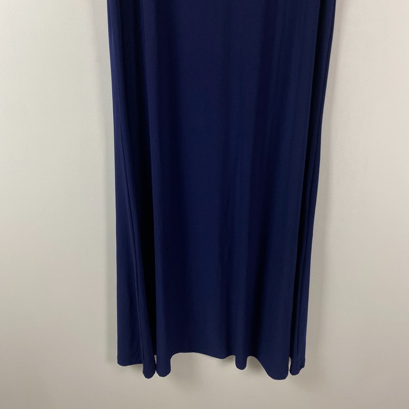 Attitudes By Renee Sleeveless Maxi Dress Size 1X Navy Blue Stretch