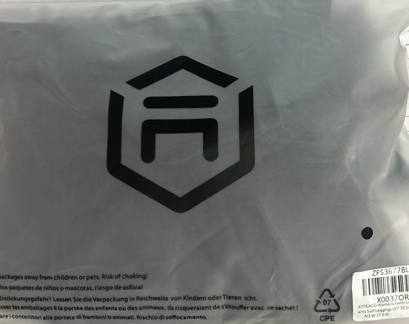 ATTRACO Womens High Waisted Swim Pants / Leggings With Pockets Medium UPF50