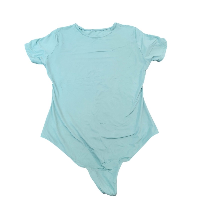 Auden Bodysuit Top Tee Shirt Snaps Short Sleeve Casual Comfy XXL