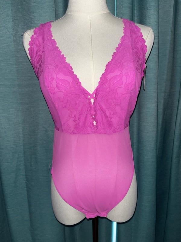 Auden Pink/Fuchsia Women’s Sexy Lingerie Bodysuit NWT XXL 2XL