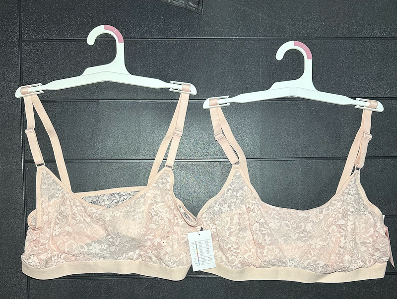 Auden Scoop Neck Bralette – Lace Nude Size Large (2-Piece Bundle New w/ Tags)