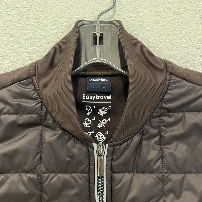 Auth Max Mara Leisure Women’s Dark Brown Padded Nylon Balsamo Vest Sz M