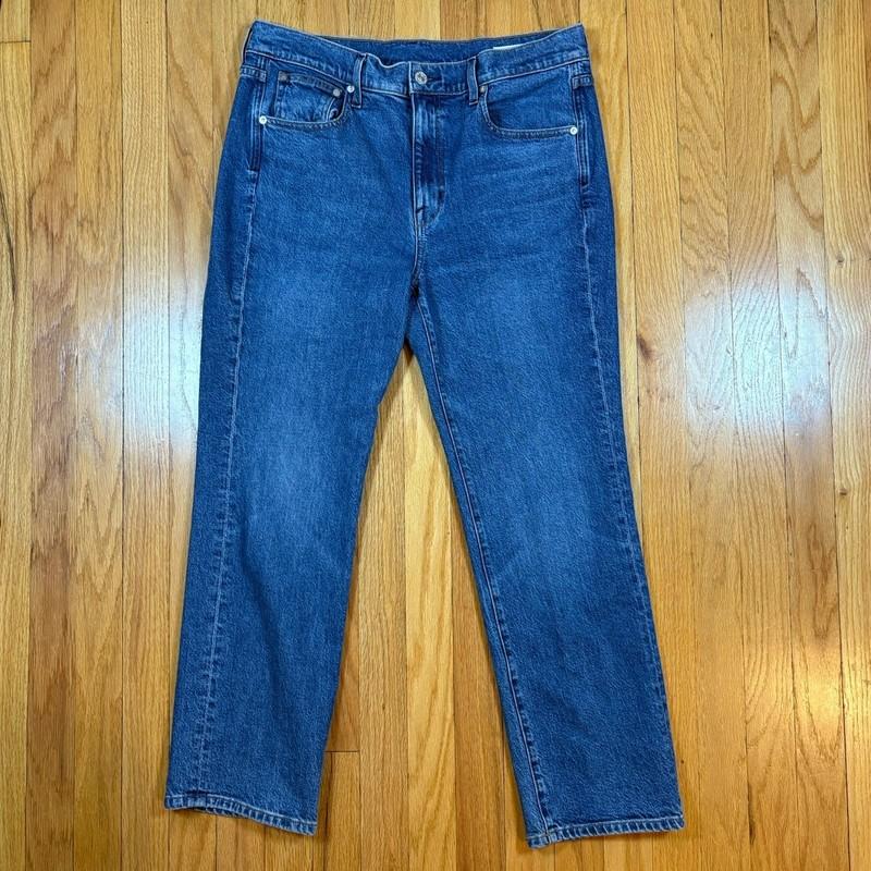 AYR Jeans The LaLa Women’s Sz 32S Blue Denim Straight Leg Medium Wash Made in LA