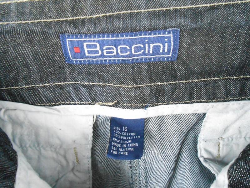 Baccini Womens 16 Dark Denim Blue Button Accent Wide Leg 5 Pocket Jeans