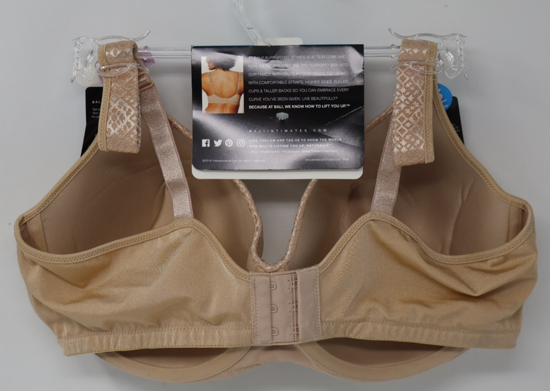 Bali One Smooth U Balconette Underwire Bra Nude 38D NEW W/ Tags