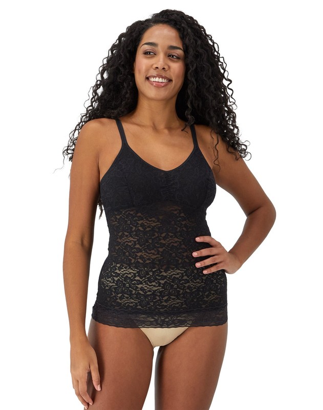 Bali Women's Lace 'n' Smooth Camisole Black 3X-Large Black Size XXX-Large Yn