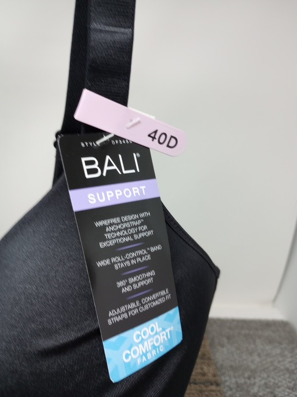 Bali Women's Size 40D One Smooth U Bounce Control Wirefree Bra DF3458 XBK