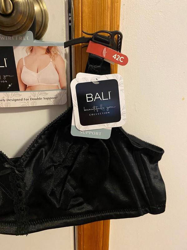 Bali Womens Beautifully You Tailored Wireless Bra DFW820 42C Black Support