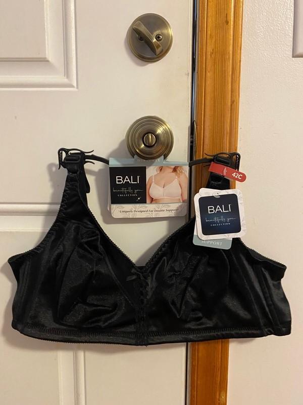 Bali Womens Beautifully You Tailored Wireless Bra DFW820 42C Black Support