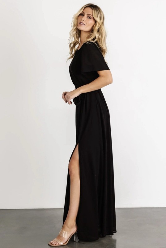 Baltic Born Naomi Short Sleeve Maxi Dress - Black