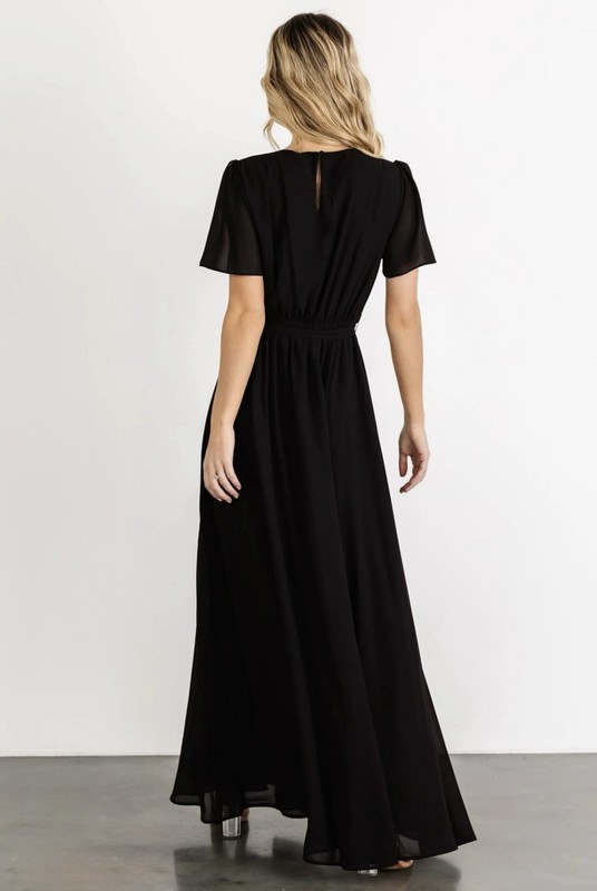 Baltic Born Naomi Short Sleeve Maxi Dress - Black